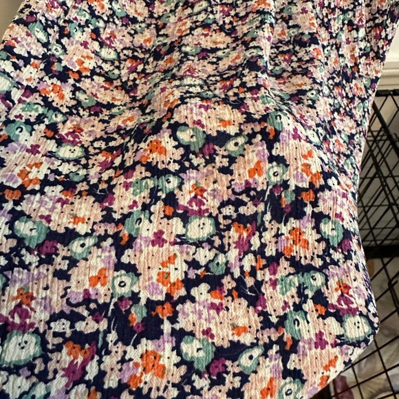 Floral flowy maxi skirt - size large - gypsy boho skirt - Picture 6 of 6